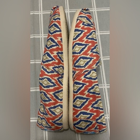 Tom’s Women’s Multi Canvas Festival Ikat Print Flats Espadrilles Size 8 - Picture 8 of 11